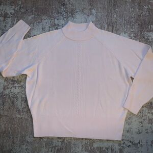 Vintage Maggie Lawrence Sz LARGE womens soft traditional style sweater neck zip